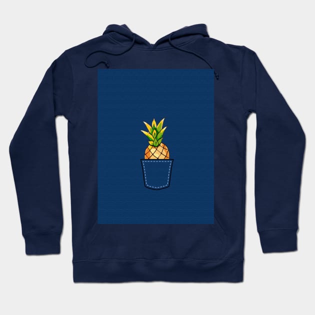 Pineapple in Pocket | Ananas in Pocket Hoodie by Tilila